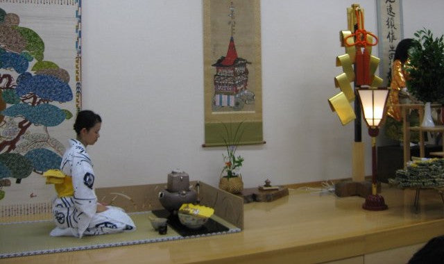 Yamaboko floats related to japanese tea