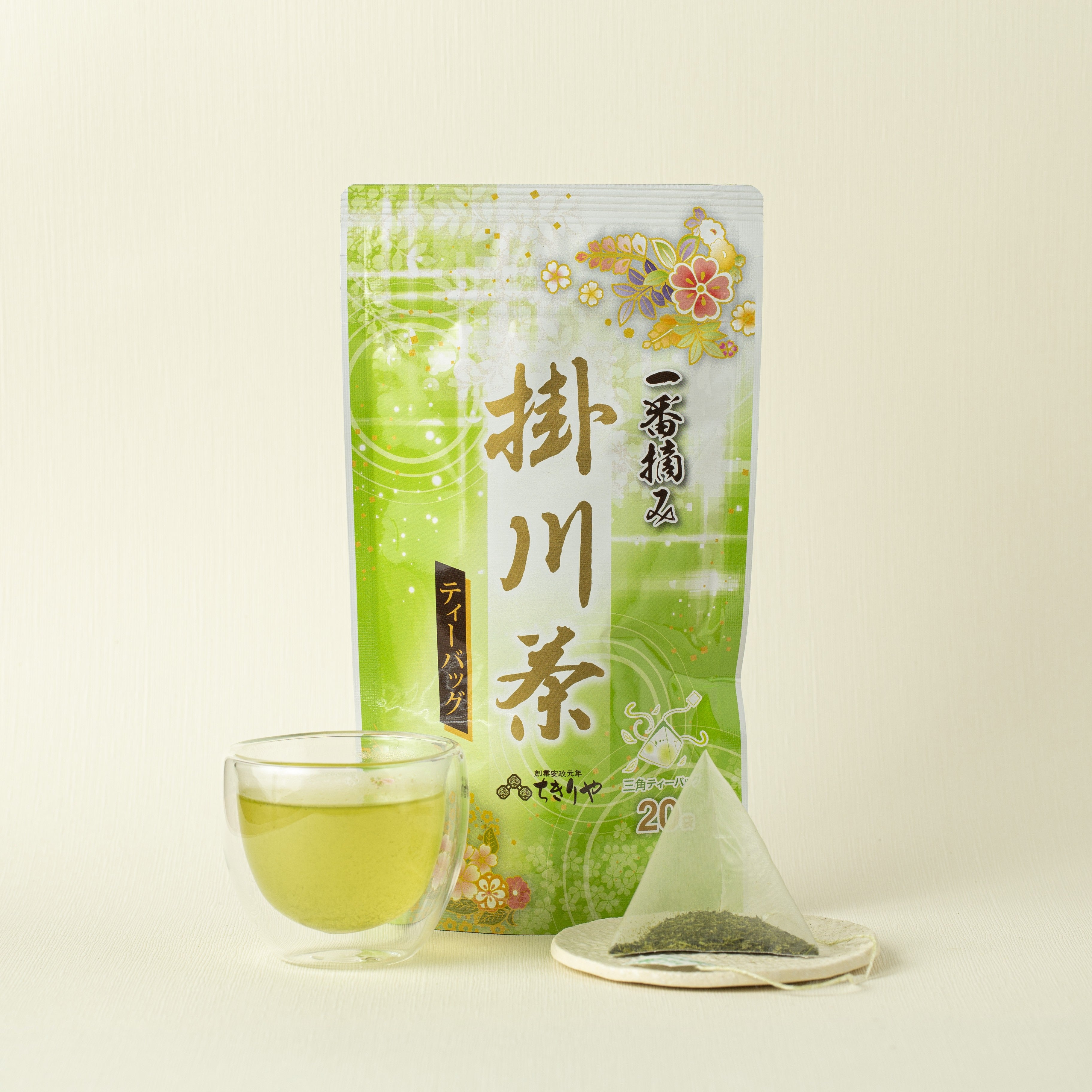 Premium Sencha Kakegawa Tea bag and liquor