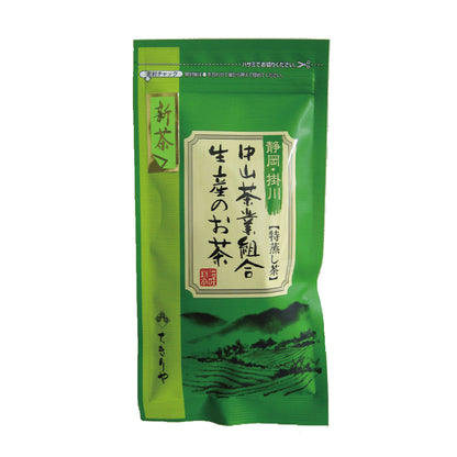 ［予約］【静岡・掛川】新茶・中山茶業組合生産のお茶＜特蒸し茶＞　100ｇ