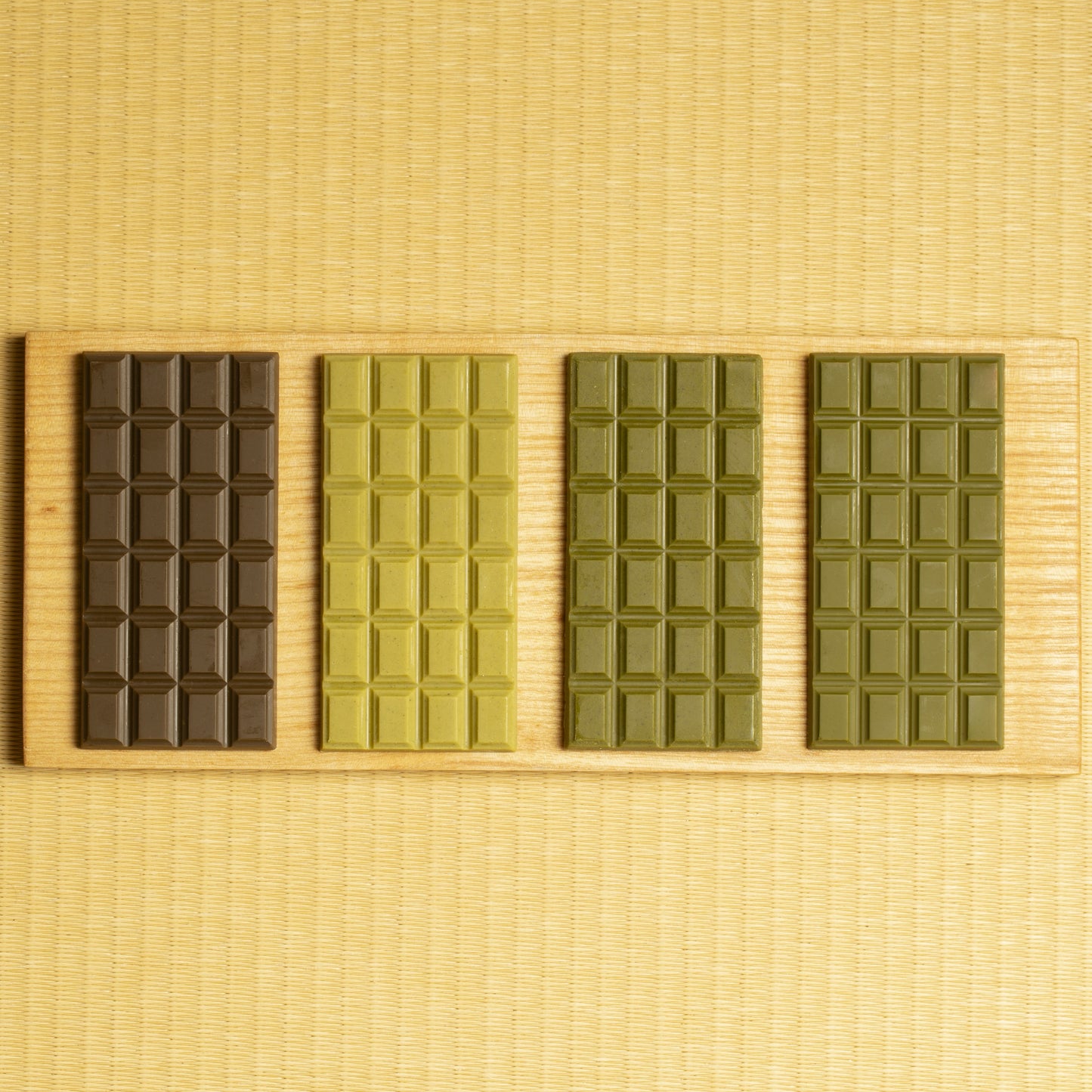 Chocolate bars Matcha Genmaicha Hojicha Gyokuro