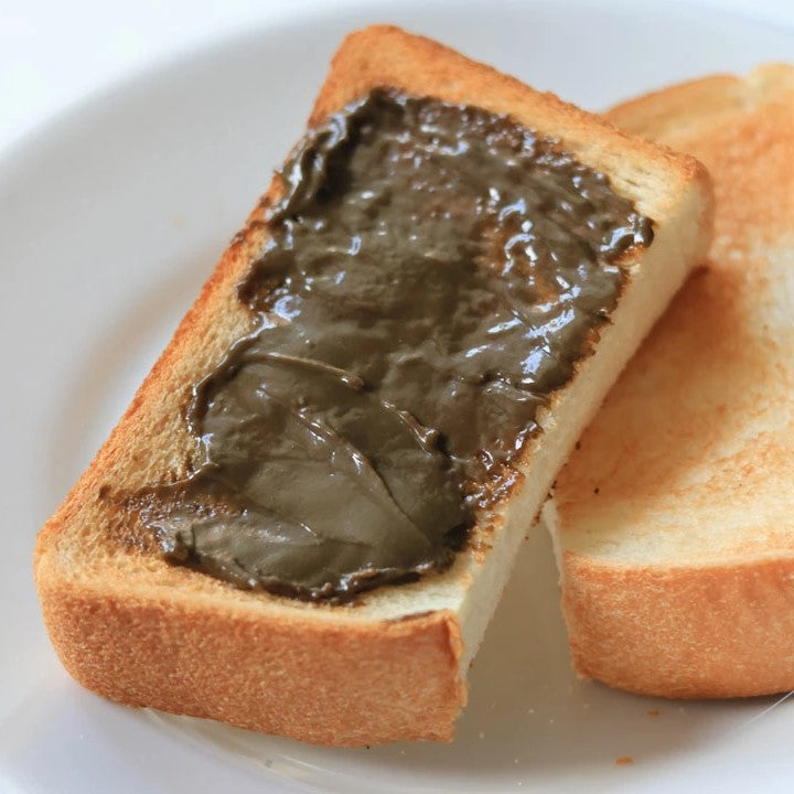 hojicha milk jam on grilled toast