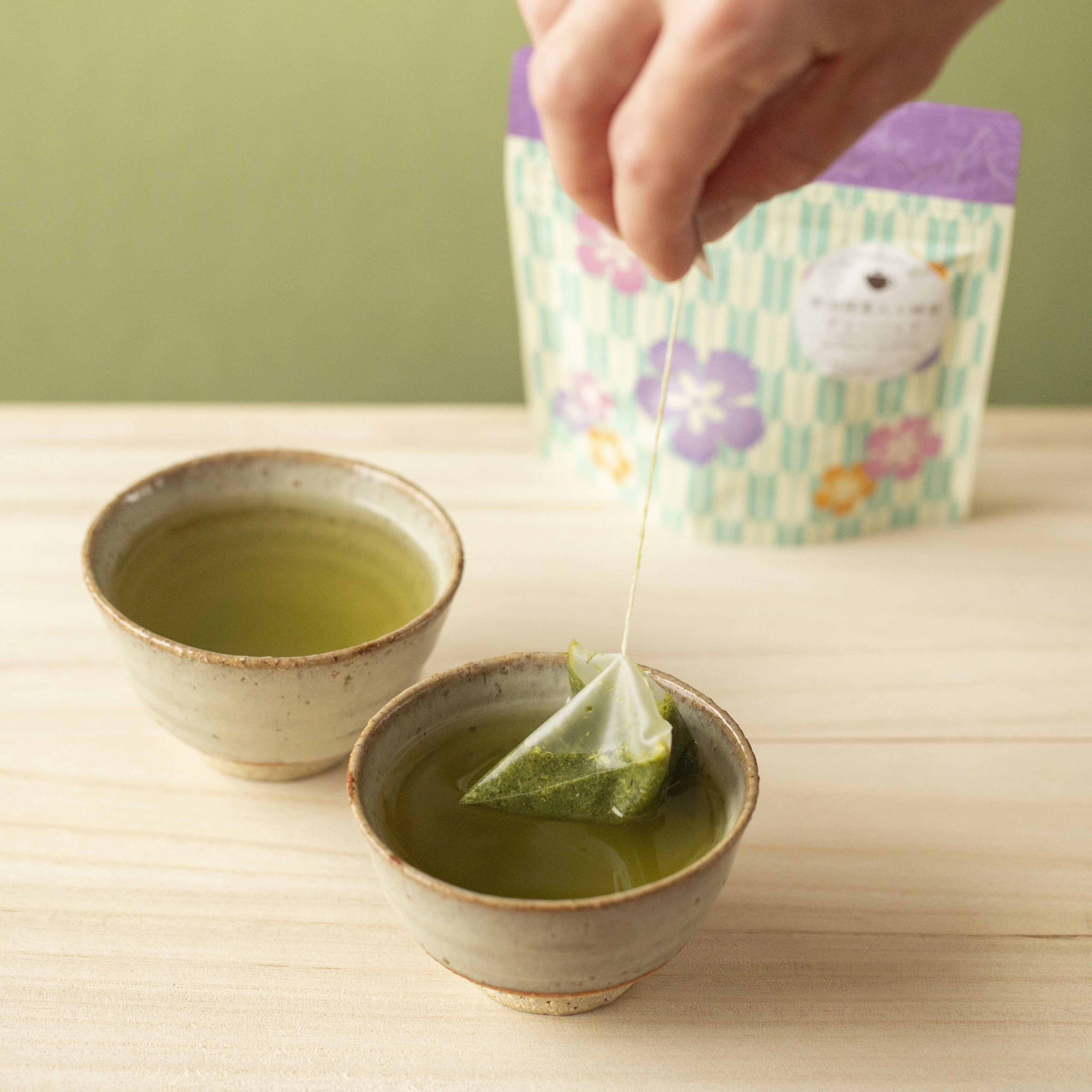 Thé Vert Japonais Sencha Matcha - 8 Sachets de thé【Série Wagara】
