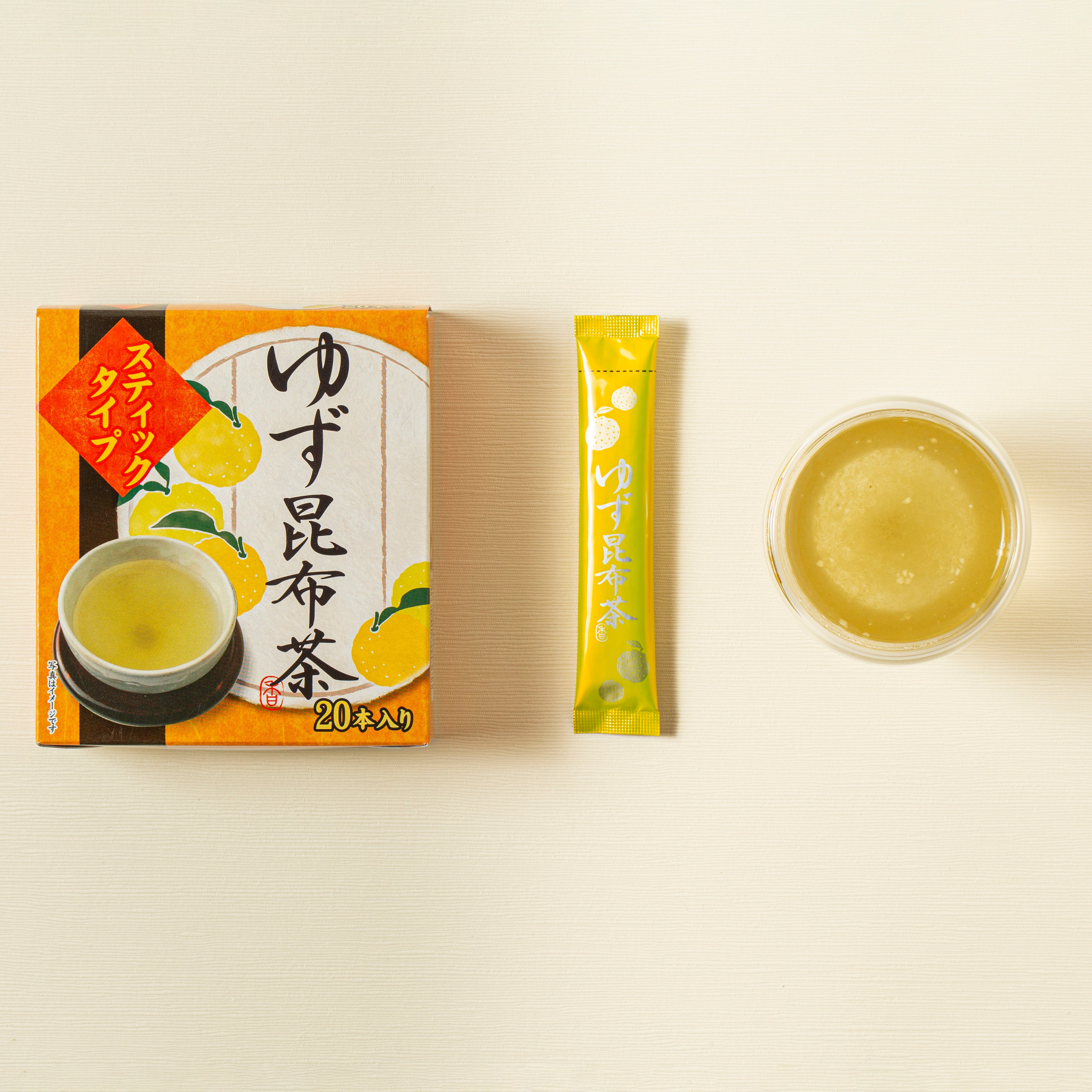 Tea package, tea kombucha stick and liquor