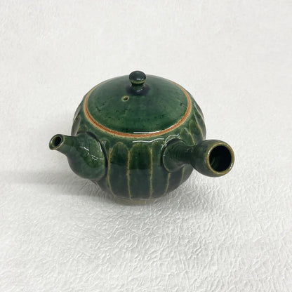 Handmade Tokoname Kyusu Teapot by Maekawa Junzô - Deep Green - 290ml