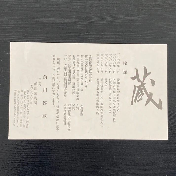 Théière Kyusu artisanale Tokoname par Maekawa Junzô - Blanc de Seto - 280ml