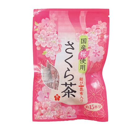 Sakura Tea with Kombu - 25 g salted cherry blossoms, 15 kombu seaweed sticks